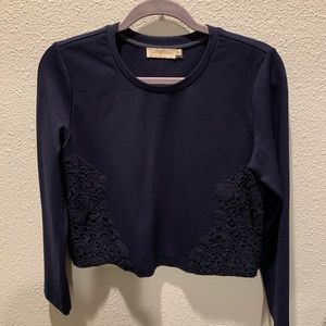 Tory Burch Navy Knit Top